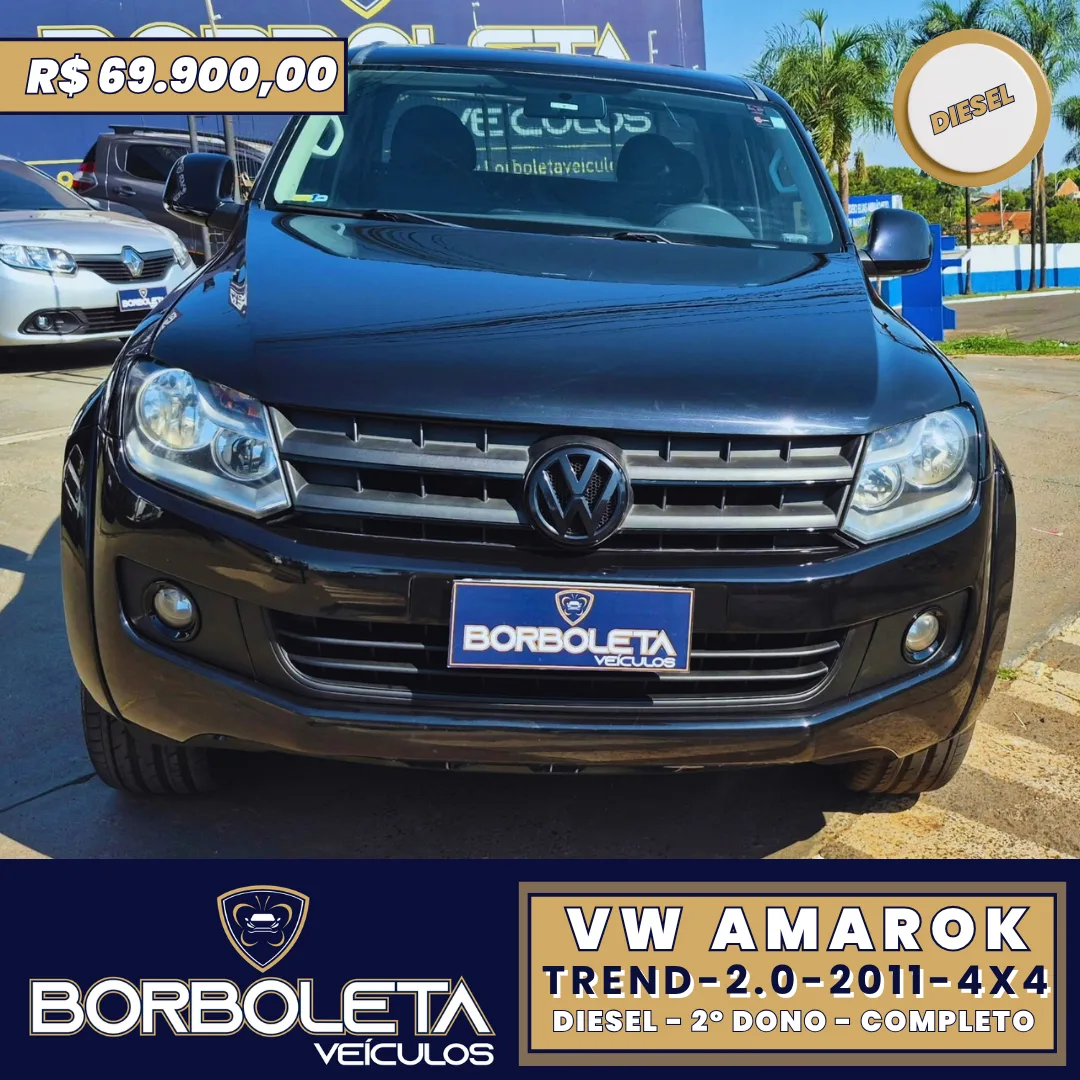 Amarok Trend 2.0 Diesel 4x4 Mec 2011 2°Dono Completa.
